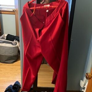 Cato Red Relaxed Fit Trousers